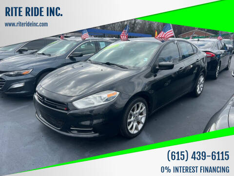 2013 Dodge Dart for sale at RITE RIDE INC. - Rite Ride Inc 2 in Shelbyville TN