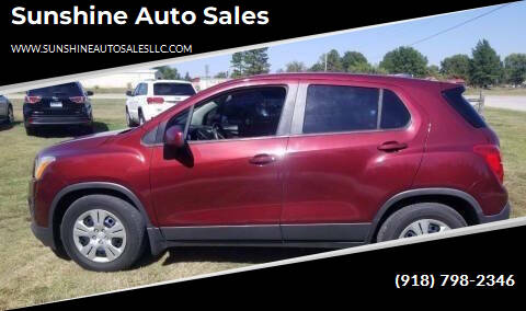 2016 Chevrolet Trax for sale at Sunshine Auto Sales in Inola OK