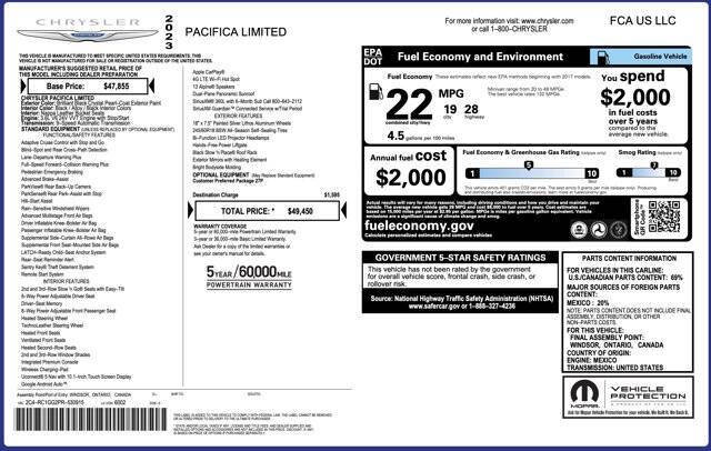 2023 Chrysler Pacifica Limited