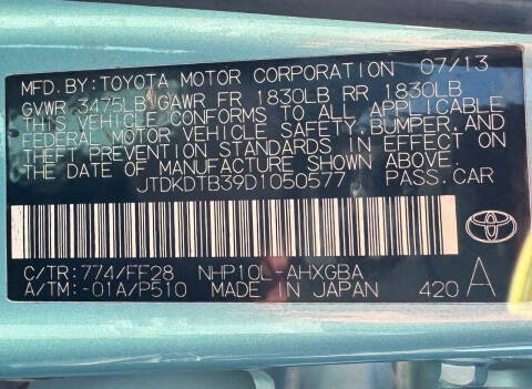 2013 Toyota Prius c Three