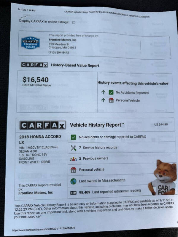 2018 Honda Accord LX