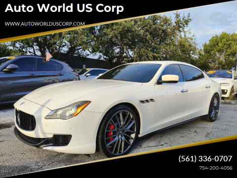2014 Maserati Quattroporte for sale at Auto World US Corp in Plantation FL