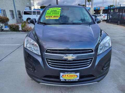 2016 Chevrolet Trax for sale at El Guero Auto Sale in Hawthorne CA