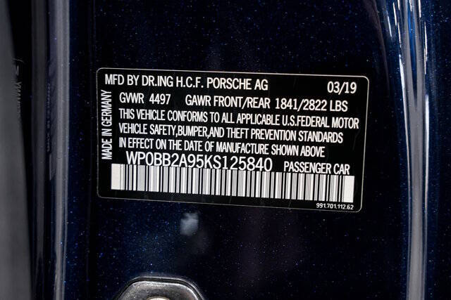 2019 Porsche 911 Targa 4 GTS