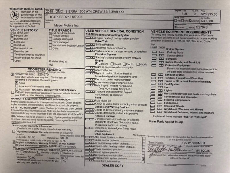 2019 GMC Sierra 1500