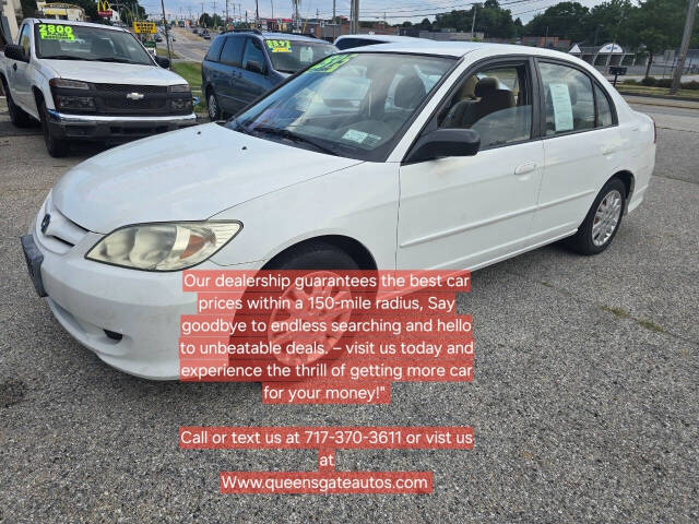 2005 Honda Civic for sale at QUEENSGATE AUTO SALES in York, PA