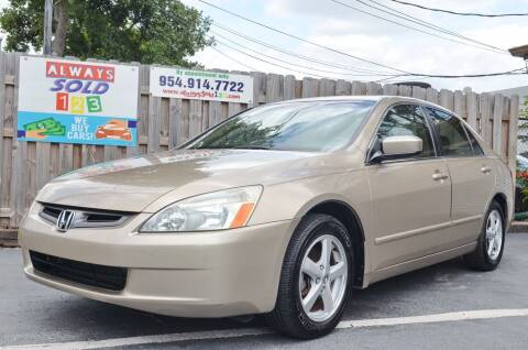 2003 Honda Accord for sale at ALWAYSSOLD123 INC in Fort Lauderdale FL