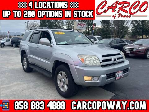 2005 Toyota 4Runner for sale at CARCO SALES & FINANCE - CARCO OF POWAY in Poway CA