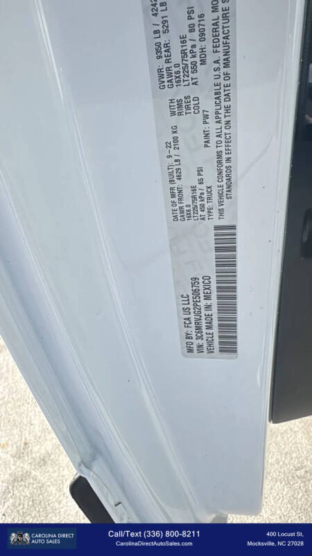 2023 RAM ProMaster 3500 159 WB