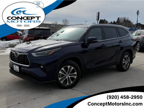 2022 Toyota Highlander for sale at CONCEPT MOTORS INC in Sheboygan WI