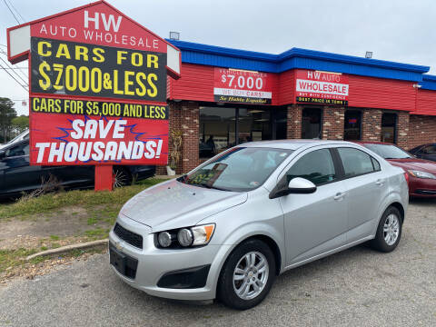 2012 Chevrolet Sonic for sale at HW Auto Wholesale in Norfolk VA