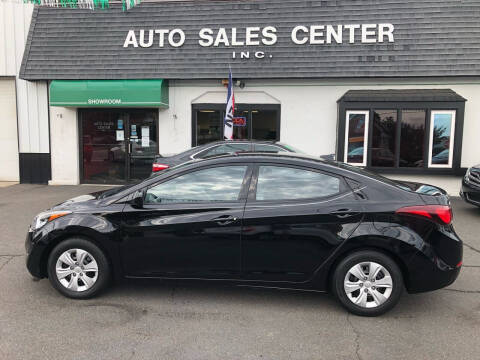 2016 Hyundai Elantra for sale at Auto Sales Center Inc in Holyoke MA