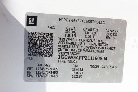 2020 Chevrolet Express 2500