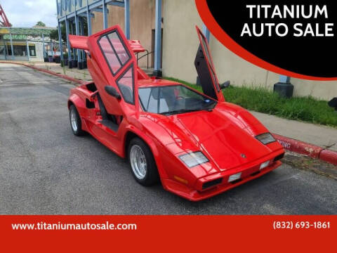 1985 Lamborghini Countach for sale at TITANIUM AUTO SALE in Houston TX