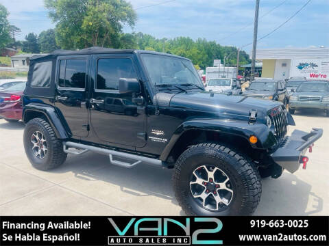 2015 Jeep Wrangler Unlimited for sale at Van 2 Auto Sales Inc in Siler City NC