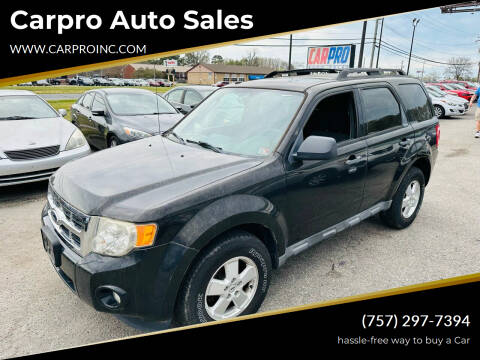 2011 Ford Escape for sale at Carpro Auto Sales in Chesapeake VA