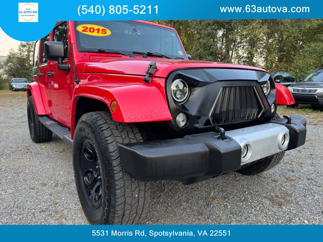 2015 Jeep Wrangler Unlimited for sale at 63 Auto Inc in Spotsylvania, VA