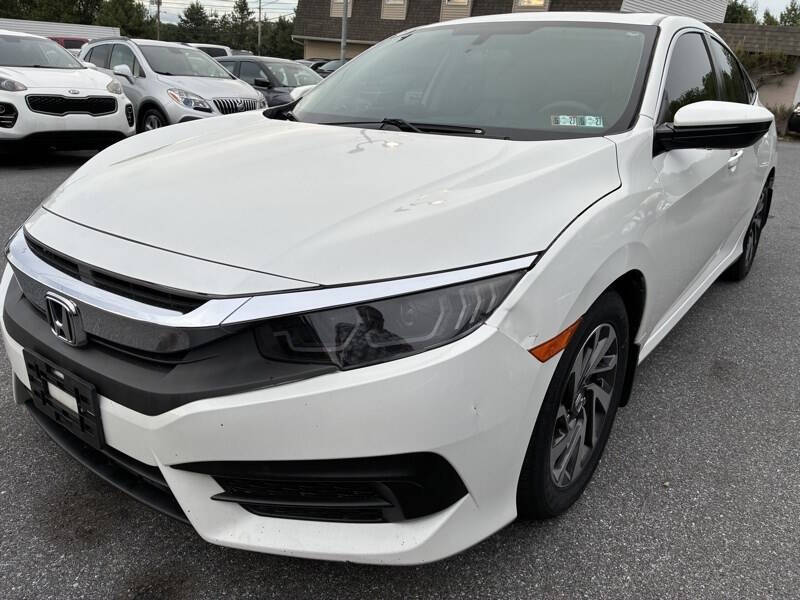 White 2018 Honda Civic EX EX 4dr Sedan 1