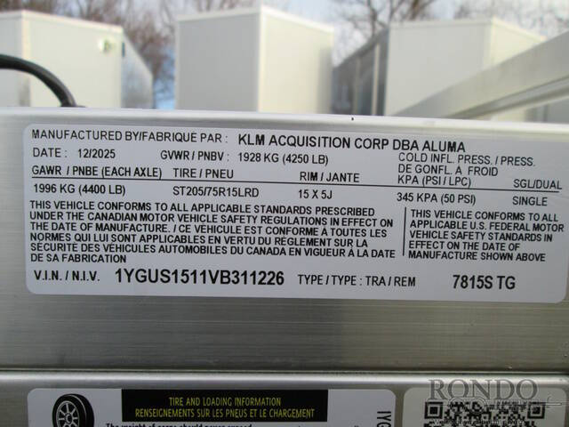 2027 Aluma Aluminum Single Axle Utility 7