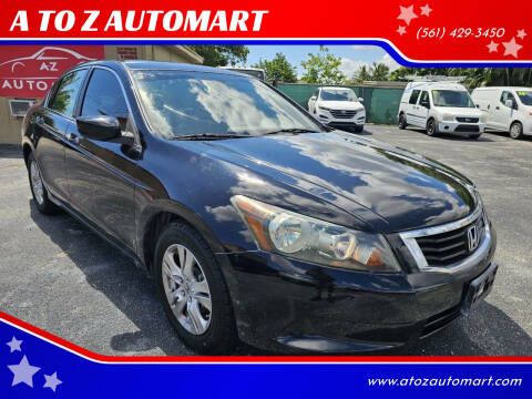 2008 Honda Accord for sale at A TO Z  AUTOMART - A TO Z AUTOMART in West Palm Beach FL