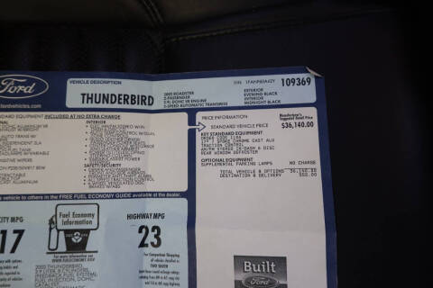 2002 Ford Thunderbird Deluxe