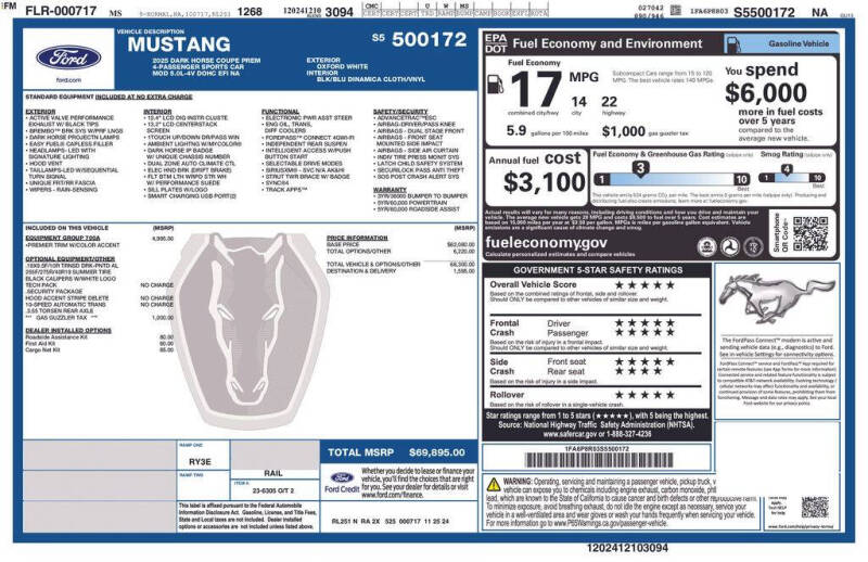 2025 Ford Mustang Dark Horse