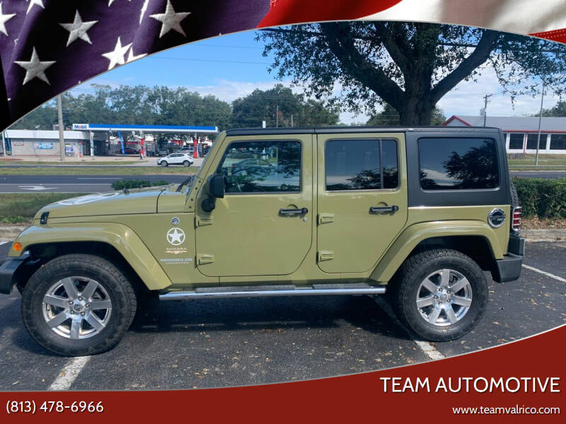 2013 Jeep Wrangler Unlimited for sale at TEAM AUTOMOTIVE in Valrico FL