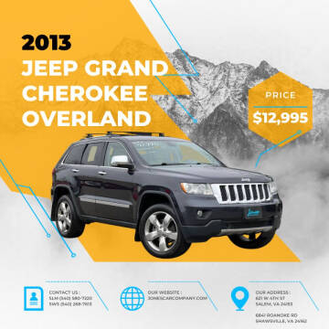 2013 Jeep Grand Cherokee for sale at Jones Car Company of Shawsville in Shawsville VA