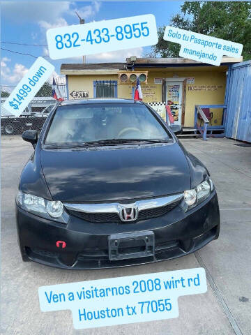 2009 Honda Civic for sale at Hispanos Cars 4 Less by Cadena Motors, Inc. in Houston TX