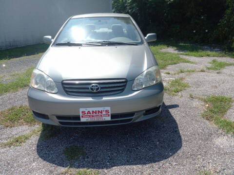 2003 Toyota Corolla for sale at Sann's Auto Sales in Baltimore MD