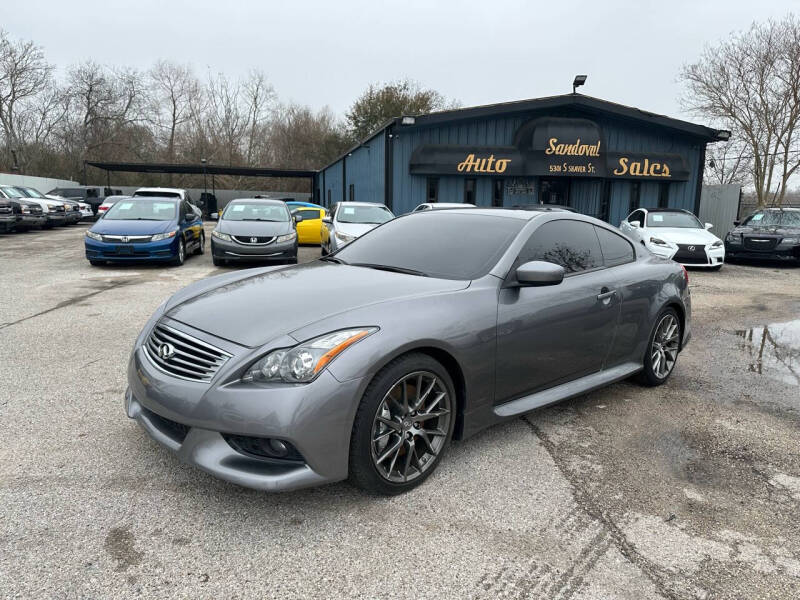 2013 Infiniti G37 Coupe for sale at Sandoval Auto Sales in Houston TX