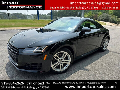 2016 Audi TT for sale at Import Performance Sales in Raleigh NC