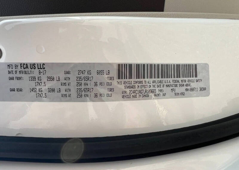 2018 Chrysler Pacifica L