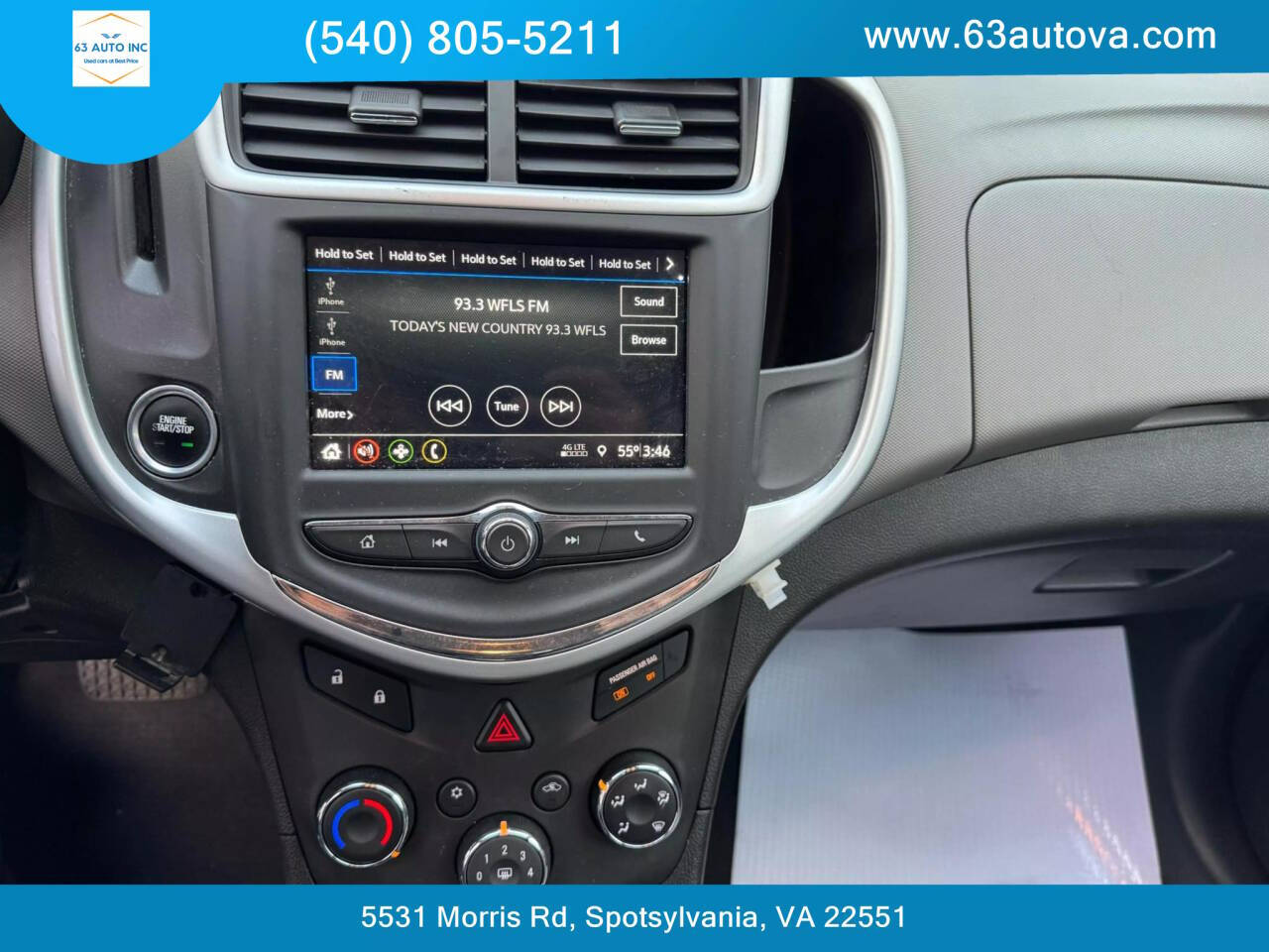 2019 Chevrolet Sonic for sale at 63 Auto Inc in Spotsylvania, VA