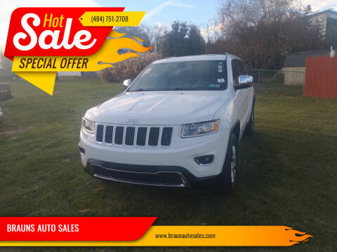 2014 Jeep Grand Cherokee for sale at BRAUNS AUTO SALES in Pottstown PA