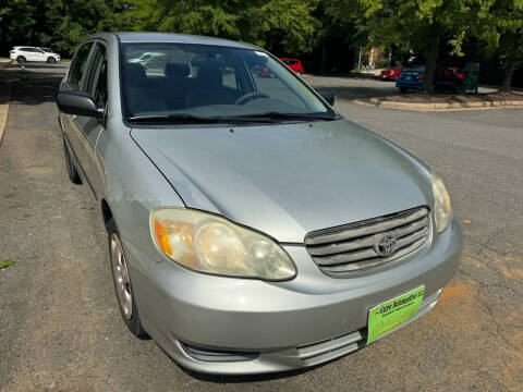 2003 Toyota Corolla for sale at Euro Automotive LLC in Falls Church VA