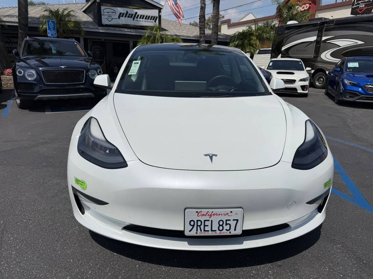 White 2022 Tesla Model 3 Base 4dr Sedan 2