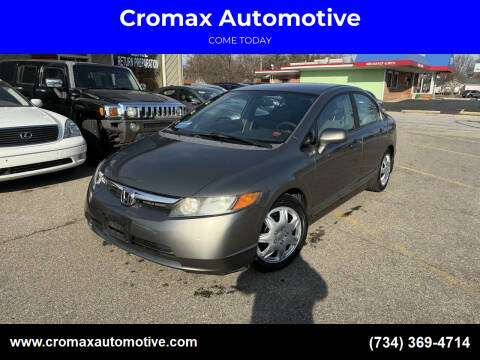 2008 Honda Civic for sale at Cromax Automotive in Ann Arbor MI