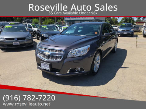 2013 Chevrolet Malibu for sale at Roseville Auto Sales in Roseville CA