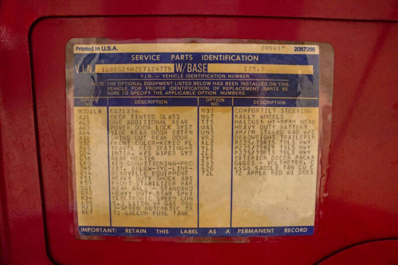 1984 Chevrolet Sportvan G20 Beauville