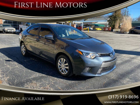 2015 Toyota Corolla for sale at First Line Motors in Jamestown IN