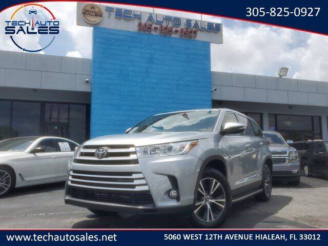 2019 Toyota Highlander for sale at Tech Auto Sales in Hialeah FL