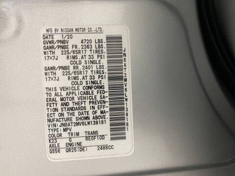 2020 Nissan Rogue SV