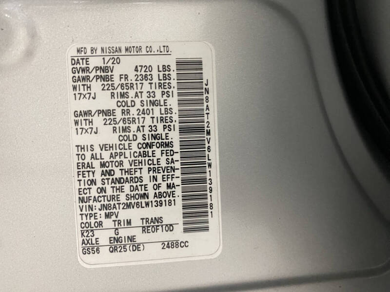 2020 Nissan Rogue SV