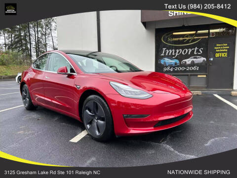 2018 Tesla Model 3 for sale at Shine & Style Imports in Raleigh NC