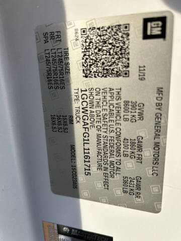 2020 Chevrolet Express 2500