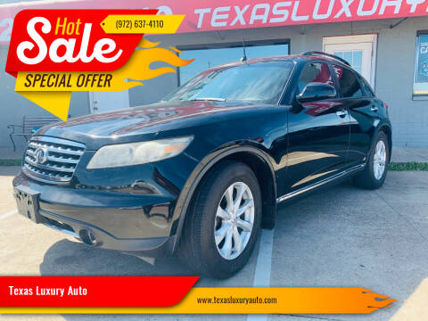 2006 Infiniti FX35 for sale at Texas Luxury Auto in Cedar Hill TX