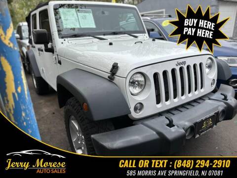 2017 Jeep Wrangler Unlimited for sale at Jerry Morese Auto Sales LLC in Springfield NJ