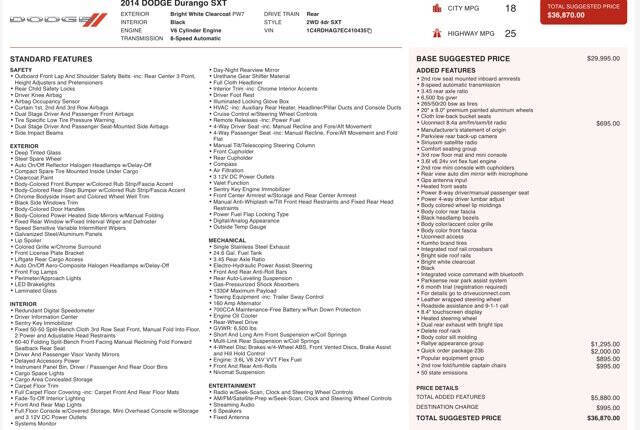 2014 Dodge Durango SXT
