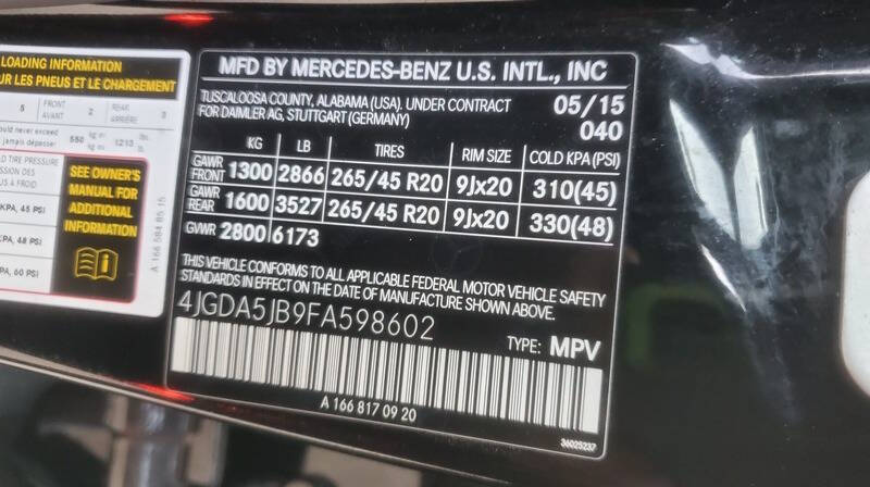2015 Mercedes-Benz M-Class ML 350